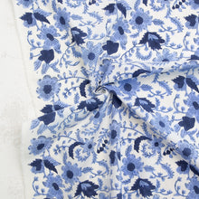 Load image into Gallery viewer, Country Floral in Blue | Indian Block Prints: Cottage
