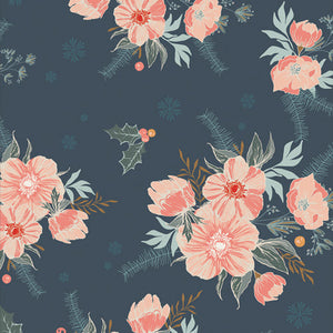 12" Remnant | Frosted Roses Midnight | Cozy & Magical by Maureen Cracknell