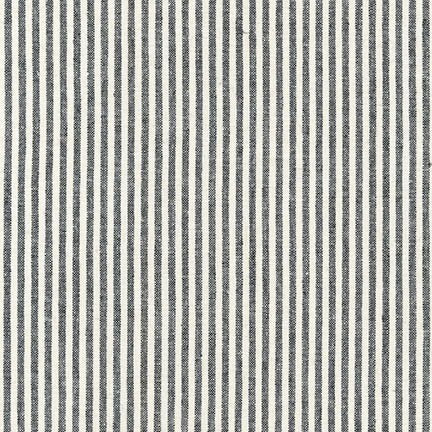 Essex Yarn Dyed Linen | Classic Woven in Black Stripes