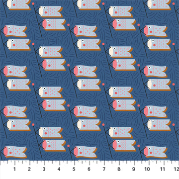 Carp Streamer in Navy | Kingyo by LEMONNI